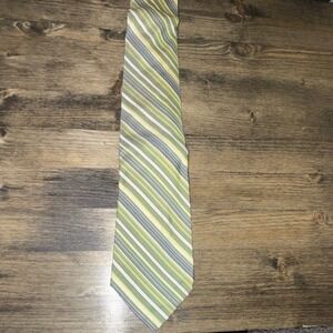 Vintage John Frederics 100% Silk Men's Tie: Striped Woven